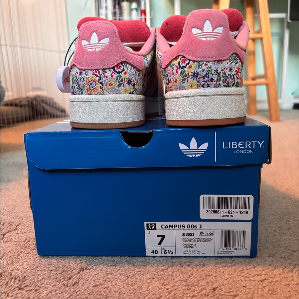 Adidas Pink and White Sneakers